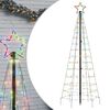 vidaXL LED Christmas Tree with Spikes 220 LEDs Colourful 180 cm