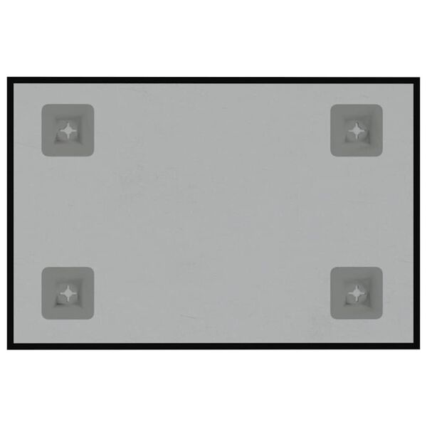 vidaXL Wall-mounted Magnetic Board Black 30x20 cm Tempered Glass