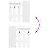 vidaXL Wall-Mounted Coat Rack White 100 x 10 x 100 cm Engineered wood