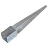vidaXL Ground Spikes 2 pcs Silver 10x10x76 cm Galvanised Steel