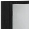 vidaXL Bathroom Mirror Cabinet with Shelf Black Oak 60 x 12 x 45 cm