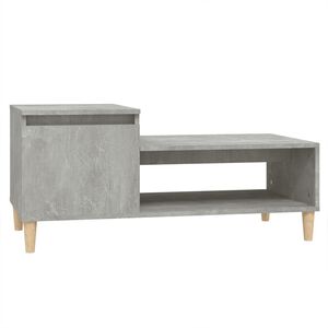 vidaXL Coffee Table Concrete Grey 100x50x45 cm Engineered Wood