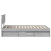 vidaXL Bed Frame Grey Sonoma 120 x 190 cm Engineered wood