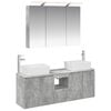 vidaXL Bathroom Cabinet Set 4 pcs Concrete Grey Engineered Wood