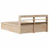 vidaXL Bed Frame with Headboard 140x190 cm Solid Wood Pine