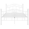 vidaXL Bed Frame without Mattress White Metal 120x200 cm