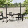 vidaXL Garden Dining Set 5 pcs Black Powder-Coated Steel