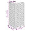 vidaXL Garden Planter Grey 30x30x60 cm Poly Rattan