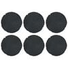 vidaXL Stepping Stone 6 pcs Black &Oslash; 45 x 1.8 cm Rubber
