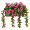 vidaXL Artificial Flowers Purple Red 55 x 20 x 55 cm PE and Steel