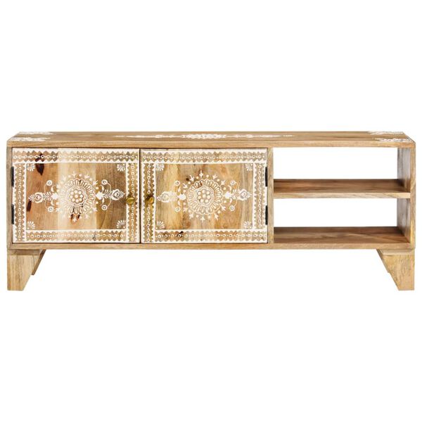 vidaXL TV Cabinet 110x30x40 cm Solid Wood Mango