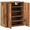 vidaXL Shoe Cabinet Old Wood 60x35x70 cm Engineered Wood