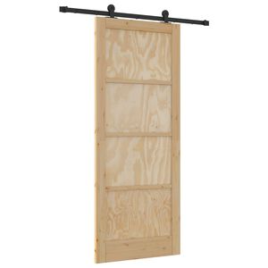 vidaXL Sliding Door ORKDAL Natural 86 x 211 cm Solid Pine Wood