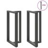 vidaXL Bar Table Legs T-Shaped&nbsp;2 pcs Anthracite 60x35x(100-101) cm Steel