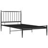 vidaXL Bed Frame without Mattress Black Metal 90x200 cm