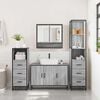 vidaXL 4&nbsp;Piece Bathroom Furniture Set&nbsp;Grey Sonoma Engineered Wood