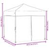 vidaXL Folding Party Tent with Sidewalls Anthracite 2x2 m
