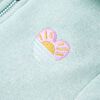 Kids' Hooded Sweatshirt with Zip Light Mint Mix 128