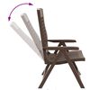 vidaXL Garden Reclining Chairs 2 pcs Plastic Mocha