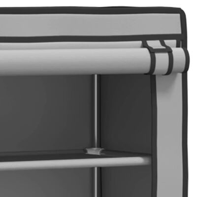 vidaXL 2-Tier Storage Rack over Laundry Machine Grey 71x29.5x170.5 cm Iron