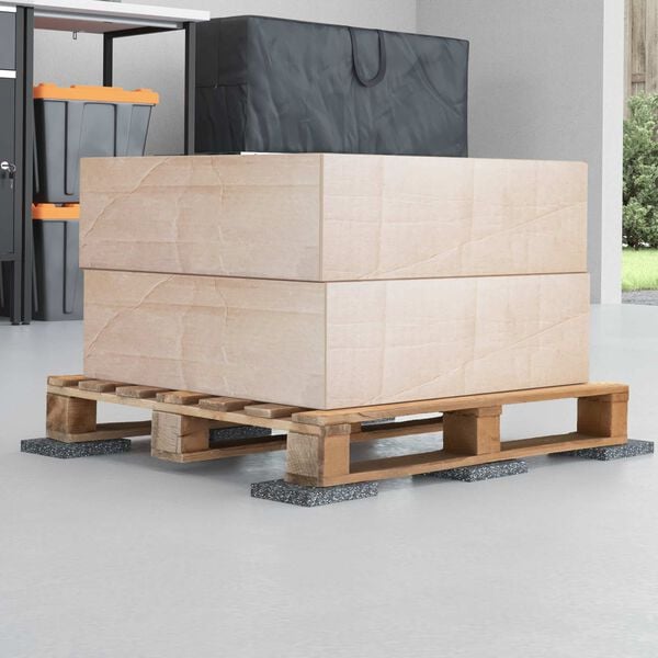 vidaXL Rubber Roller Black Rubber