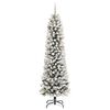 vidaXL Artificial Christmas Tree with 300 LEDs Green and white 240 cm