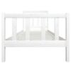vidaXL Bed Frame without Mattress White Solid Wood 90x200 cm (810068+814075)