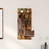vidaXL Wall-Mounted Coat Rack with Shelf Smoked Oak 40 x 10 x 90 cm