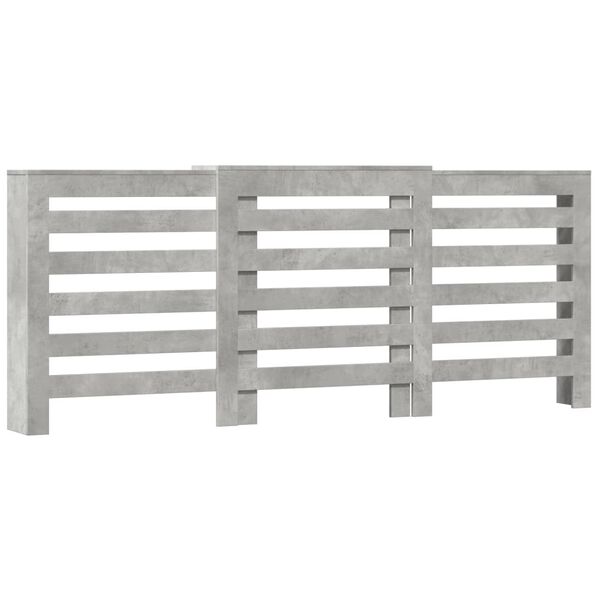 vidaXL Radiator Cover Concrete Grey 205x21.5x83.5 cm Engineered Wood