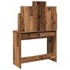 vidaXL Dressing Table with Mirror Old Wood 96x39x142 cm