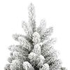 vidaXL Artificial Christmas Tree Green and White 240 cm PVC and Metal