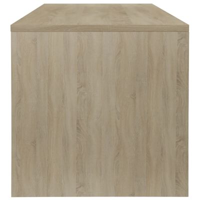 vidaXL Coffee Table White and Sonoma Oak 100x40x40 cm Engineered Wood