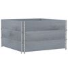 vidaXL Garden Planter Grey 100x100 cm Solid Wood Pine
