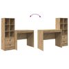 vidaXL Desk with Drawer 2 pcs Artisan Oak