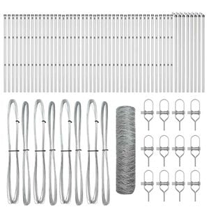 vidaXL Ground Fix Welded Wire Fence 100 x 0.5 m (W x H)