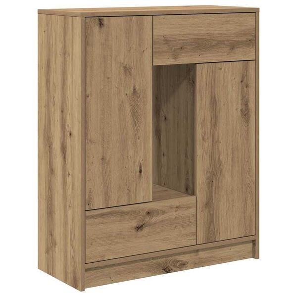 vidaXL Sideboard with Drawers and Doors Artisan Oak 73x31x90 cm