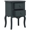 vidaXL Bedside Cabinet Grey 43x32x65 cm MDF