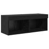 vidaXL TV Wall Units Wall-mounted 5 pcs Black Oak Engineered Wood