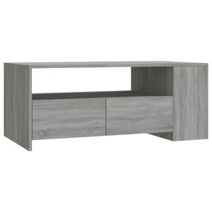 vidaXL Coffee Table Grey Sonoma 102x55x42 cm Engineered Wood
