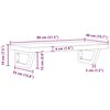vidaXL Basin Shelf Wall Mounted Steel and Solid Wood Beech