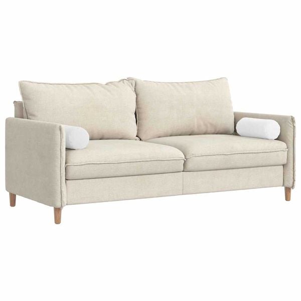 vidaXL Bolster Pillows 2 pcs White &Oslash; 15 x 40 cm Fabric