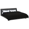 vidaXL Summer Duvet Quilted Black 200 x 240 cm Microfiber