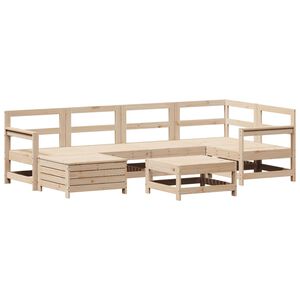 vidaXL 7 Piece Garden Sofa Set Solid Wood Pine