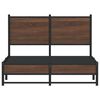 vidaXL Metal Bed Frame without Mattress Brown Oak 120x200 cm