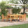 vidaXL Garden Dining Set 9 pcs Brown Solid Acacia Wood