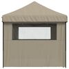 vidaXL Party Tent Folding Taupe 292 x 580 x 315 cm Oxford Fabric