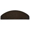 vidaXL Stair Mats Self-adhesive 20 pcs 65x21x4 cm Dark Brown Half Round Large