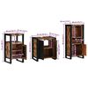 vidaXL Bathroom Furniture Set with Shelf 3 pcs Brown Solid Mango Wood