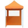 vidaXL Foldable Party Tent Pop-Up with 2 Sidewalls Orange