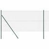 vidaXL Chainlink Fence Ground Fix 25 x 1 m PVC-Coated Steel Green Mesh